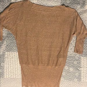 F21 Gold Off Shoulder Top